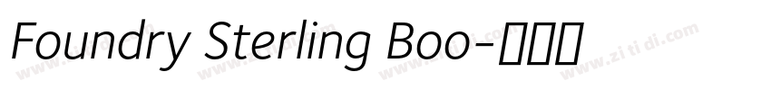 Foundry Sterling Boo字体转换